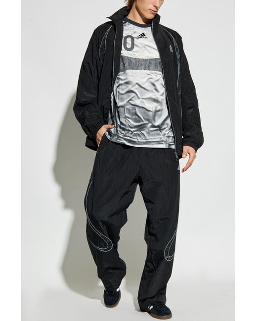 Adidas Originals Black Nylon Pants With Logo for men