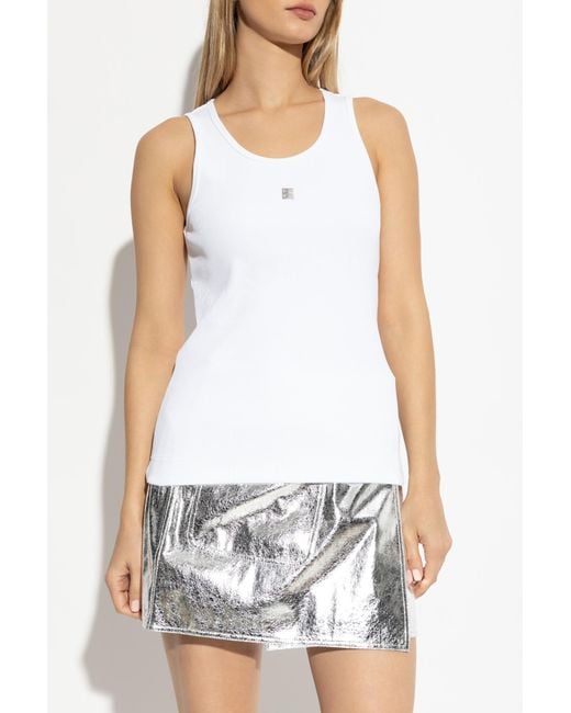 Givenchy White Sleeveless T-Shirt