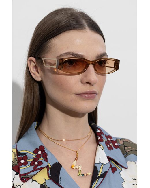 Linda Farrow Natural 'Susie' Sunglasses