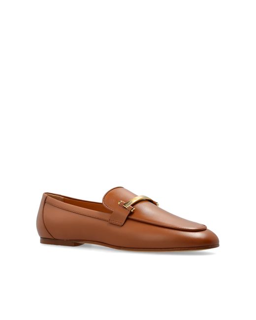 Tod's Blue Leather Loafers Shoes