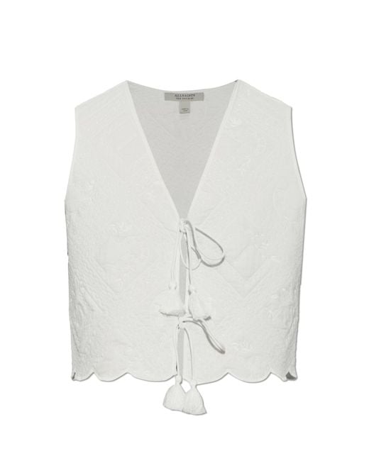 AllSaints White Vest 'Mona'