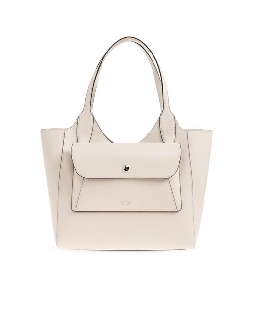 Furla White "Lea Small" Shopper Bag