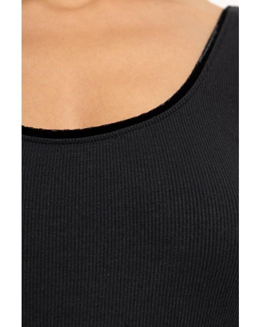 FRAME Black Strap Top