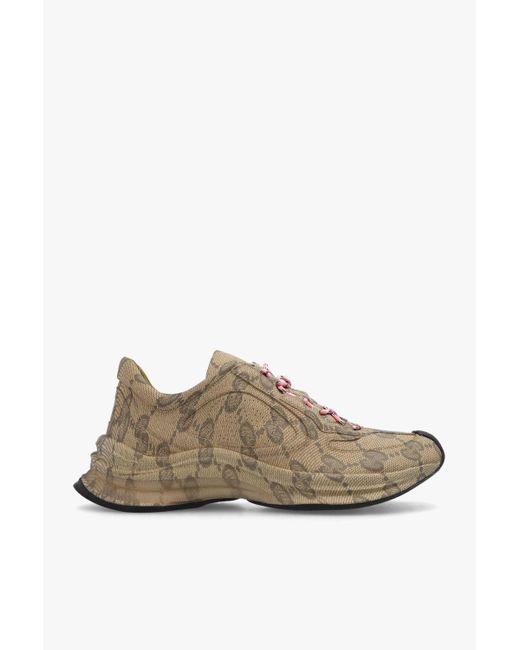 Gucci Gg Run Trainers in Brown | Lyst
