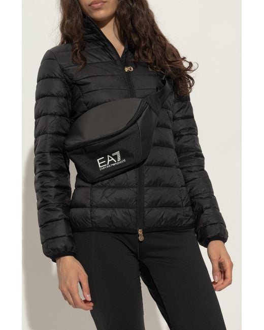 EA7 Black Belt Bag With Logo