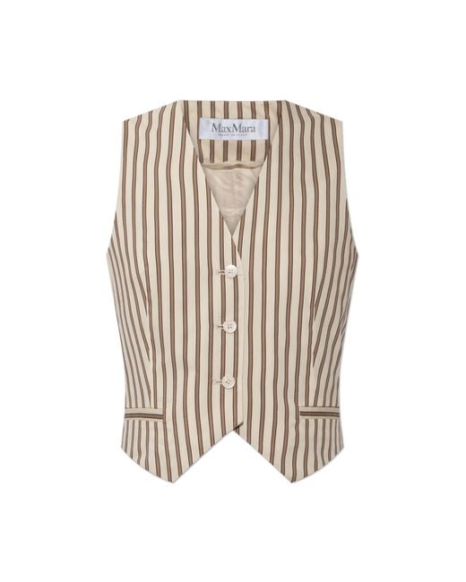 Max Mara White Vest 'Fauno'