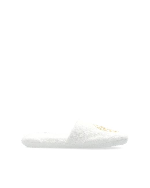 Versace Black Slippers With Logo
