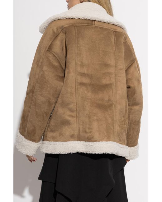 Munthe Black Short Shearling Coat 'Valter'