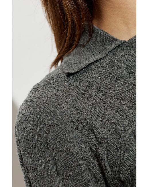 Etro Gray Wool Polo