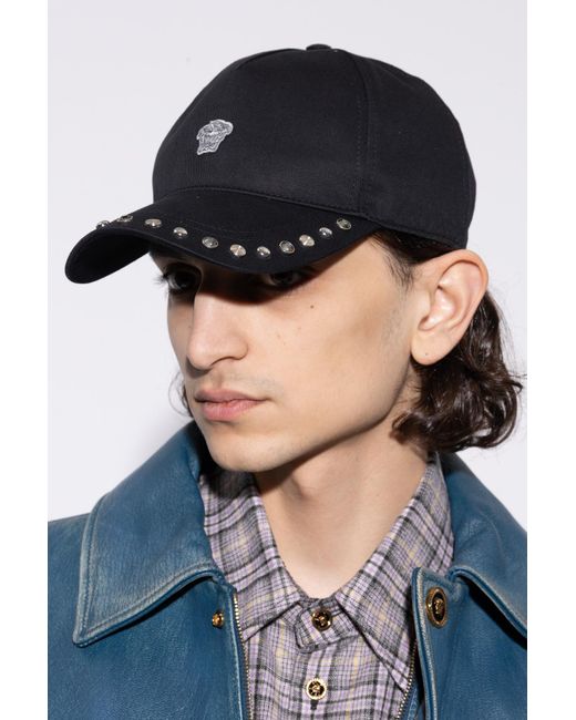 Versace Black Baseball Cap for men
