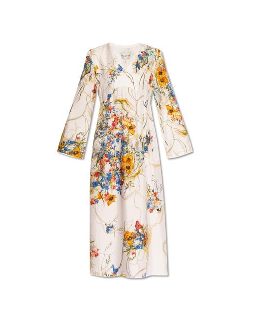 Munthe White 'malaysia' Silk Dress,