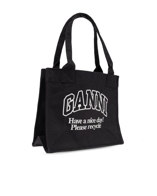Ganni Black Shopper Type Bag