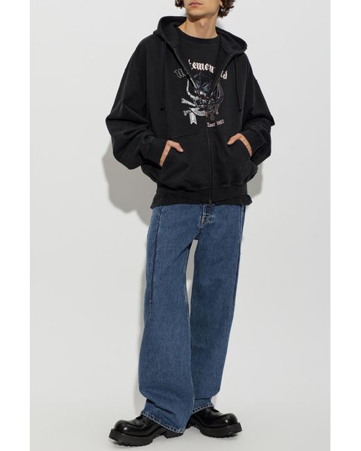 Vetements Black T-Shirt With Print for men