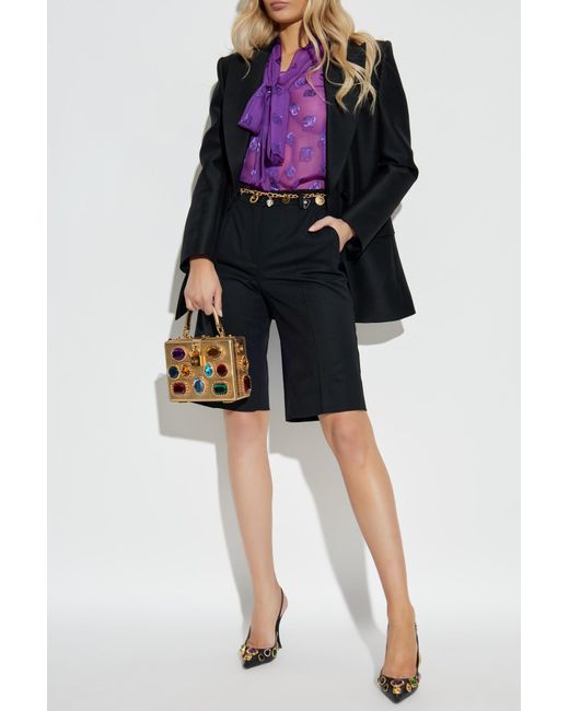 Dolce & Gabbana Purple Shirt With Monogram