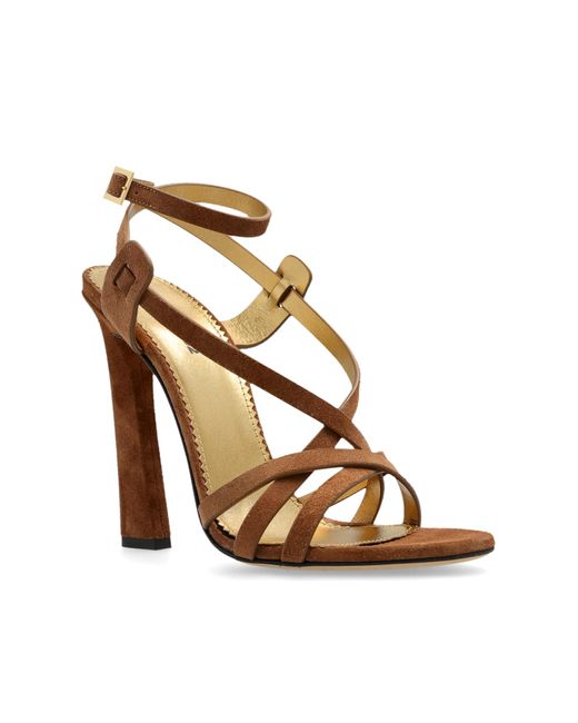 DSquared² Brown Suede Heeled Sandals