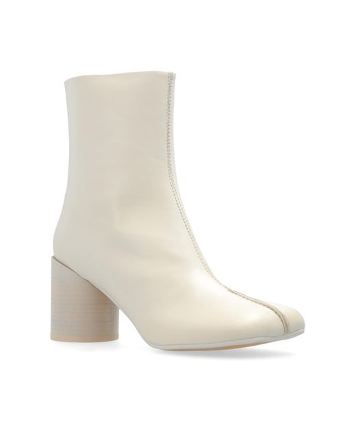 MM6 by Maison Martin Margiela White Heeled Ankle Boots