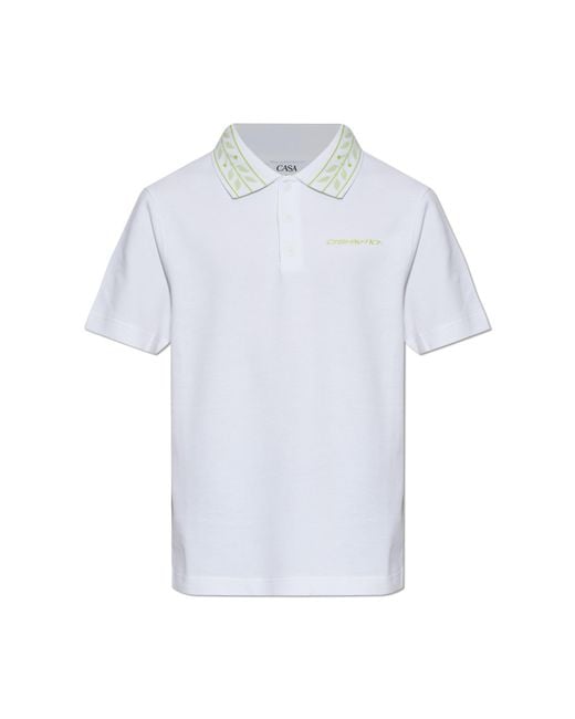 Casablanca White Polo With Logo for men