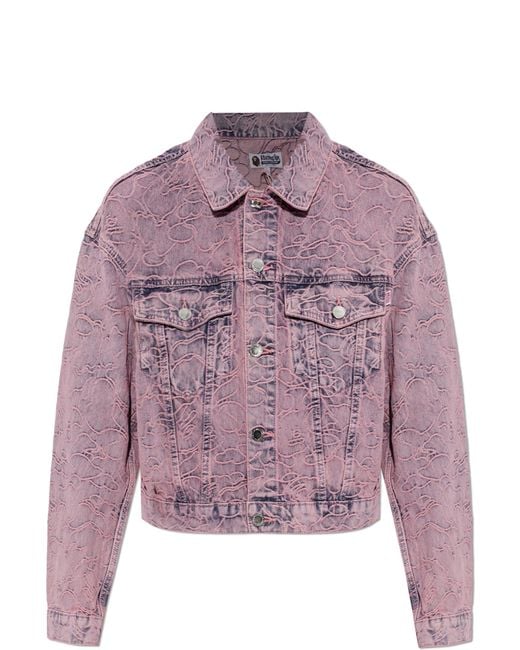 A Bathing Ape Red Denim Jacket
