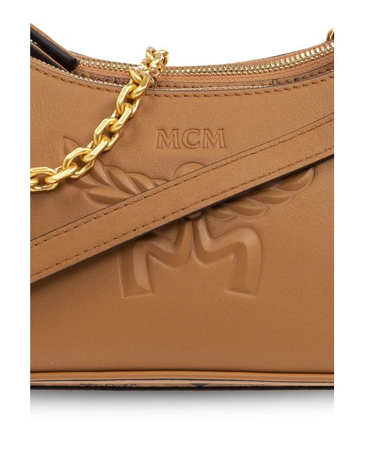 MCM Natural Double Shoulder Bag