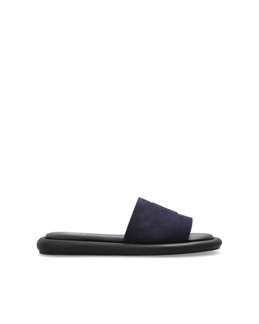 Bogner Blue Suede Slides "Portofino" for men