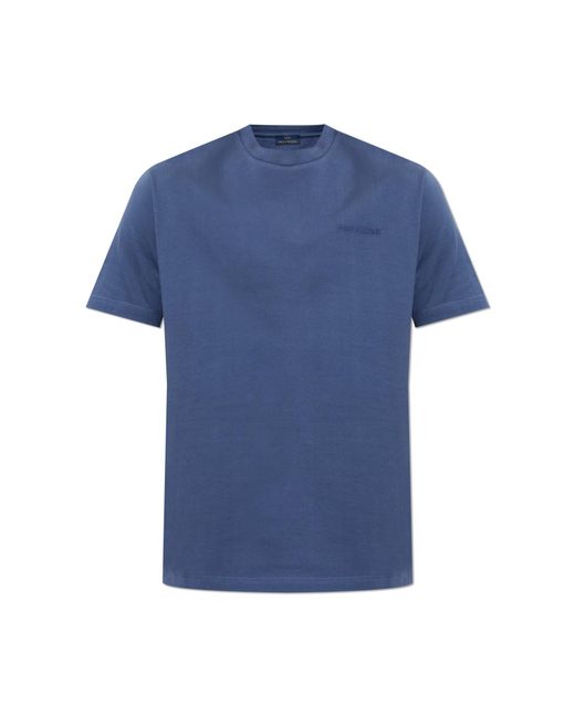 Paul & Shark Blue T-Shirt With Embroidered Logo for men