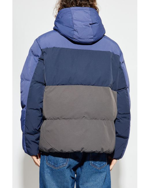 EA7 Blue Insulated Jacket With Logo for men