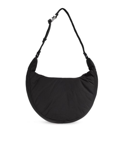 Represent Black Shoulder Bag With Logo for men