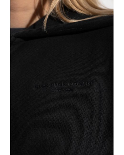 Alexander Wang Black Wide-Leg Sweatpants