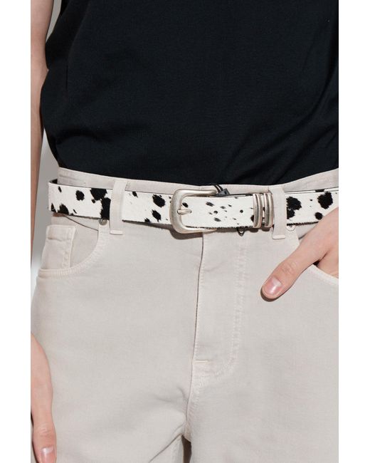 Represent White Leather Belt for men