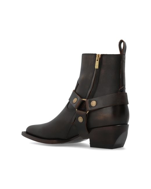 Golden Goose Deluxe Brand Black Leather Ankle Boots 'Debbie'