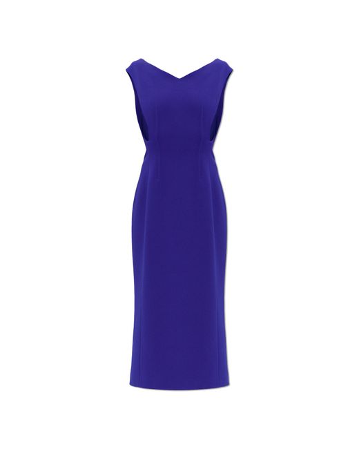 Jil Sander Purple Dress With Waist Darts