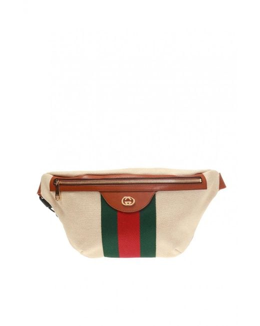 Gucci logo-jacquard Canvas Belt Bag - Men - Brown Bags