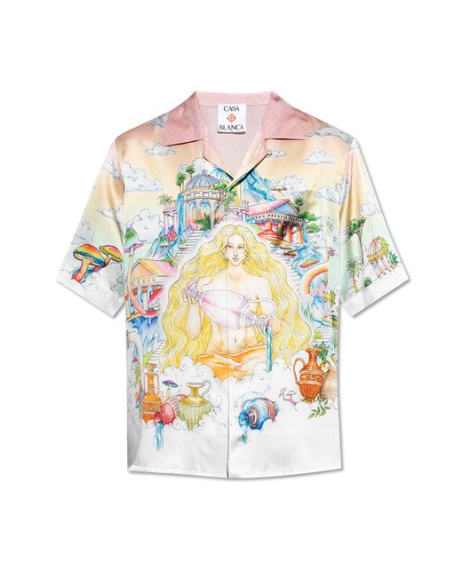 Casablanca Multicolor Silk Shirt for men