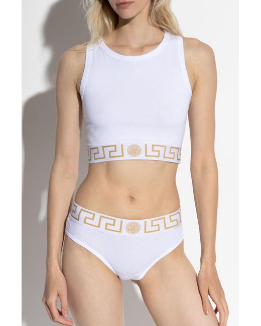 Versace White Lingerie Top