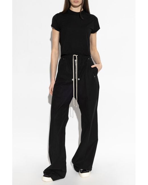 Rick Owens Black Top With A Decorative Stripe