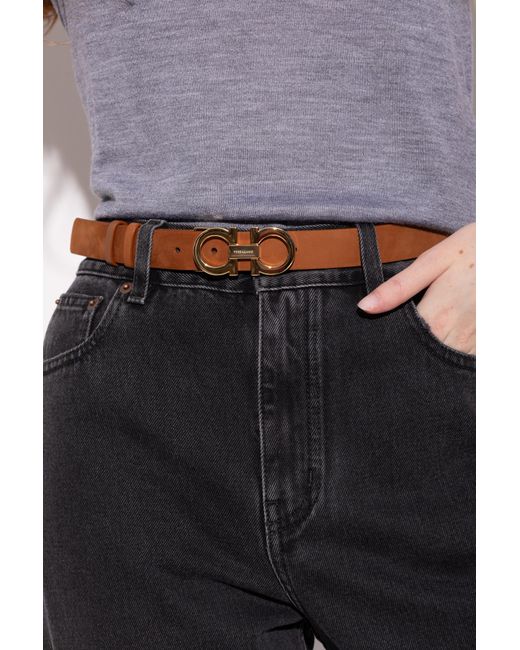 Ferragamo Brown Reversible Belt