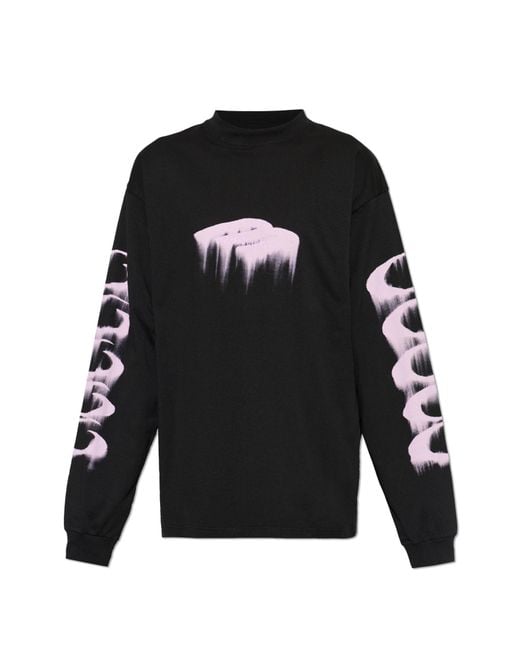 Balenciaga Black Long Sleeve T-Shirt for men