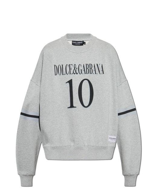 Dolce & Gabbana Gray Sweatpants With Logo for men