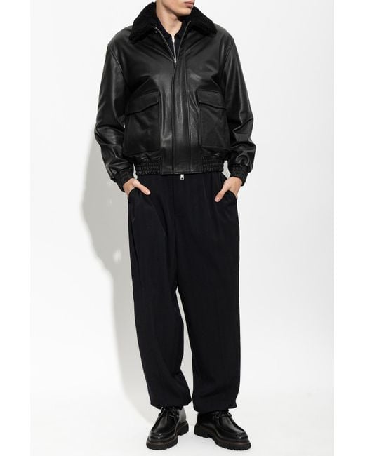 Arma Black Leather Jacket 'Bari' for men