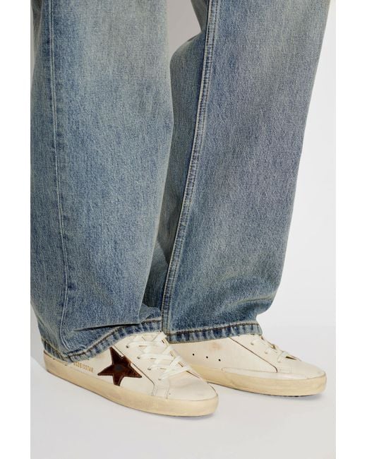 Golden Goose Deluxe Brand Brown Sports Shoes 'Super Star Folded Lining All Aro'