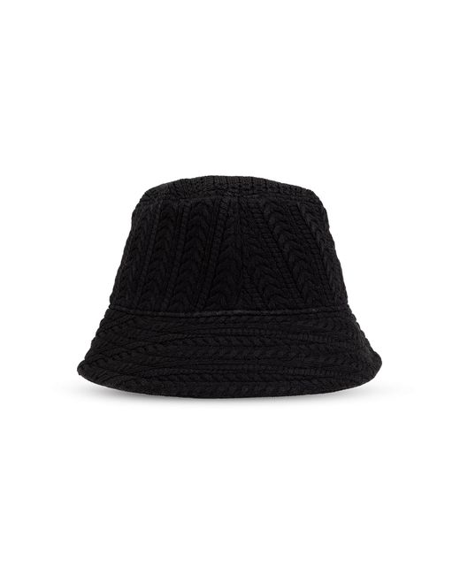Jacquemus Black 'belo' Bucket Hat With Logo,