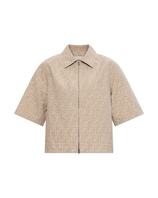 Fendi Natural Shirt With Monogram