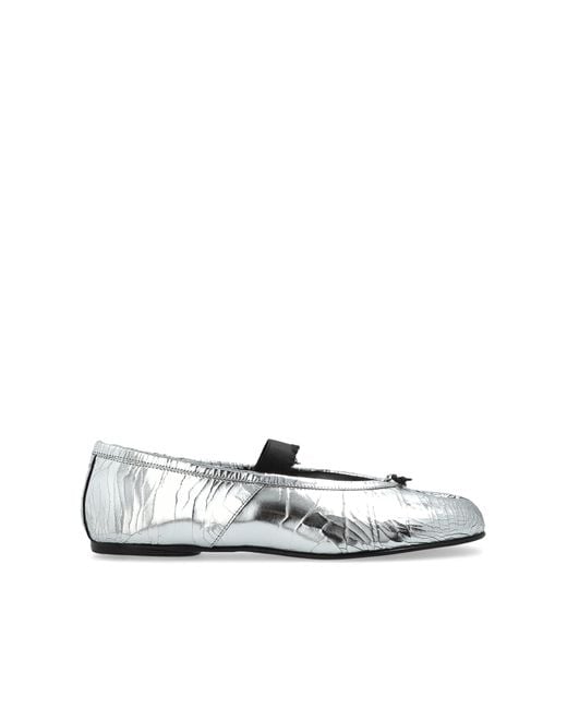 Maison Margiela White Ballet Flats With 'tabi' Cut-out,