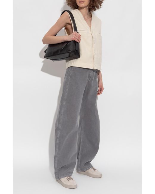 Lemaire Gray High-Waisted Jeans