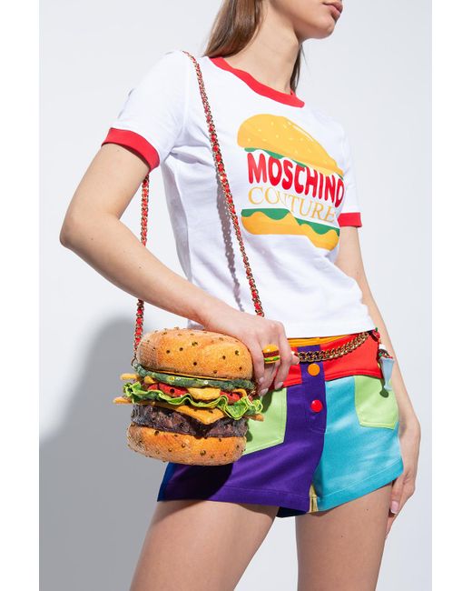 Moschino Multicolor Hamburger Shoulder Bag