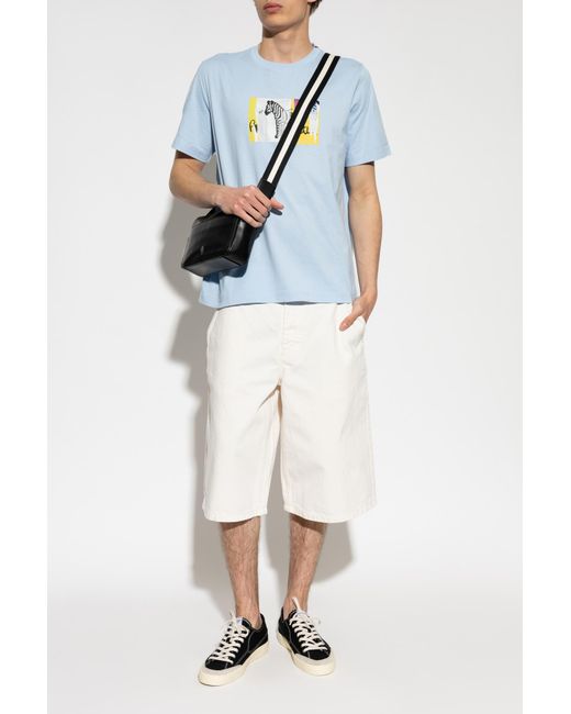 Paul Smith Blue T-Shirt With Print for men