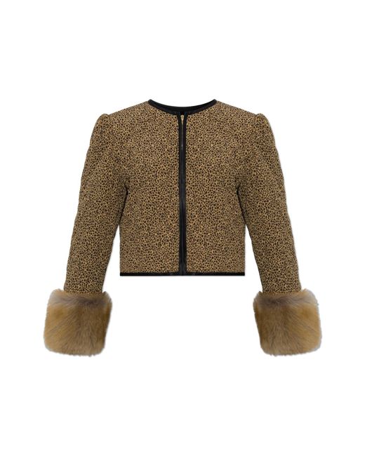 Valentino Garavani Green Jacket With Animal Motif