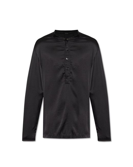 Tom Ford Black Silk Pyjama Top for men