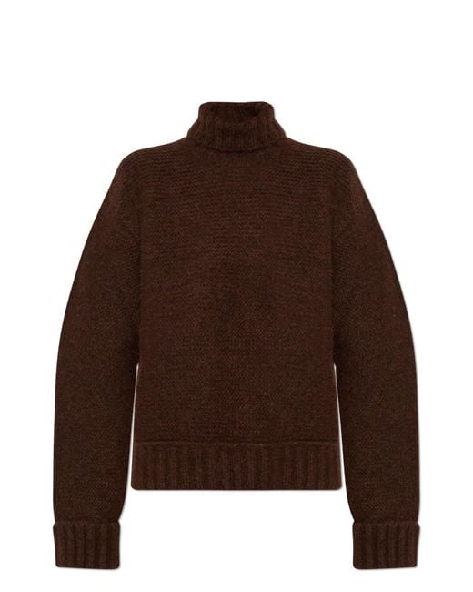 DSquared² Brown Wool Turtleneck Sweater