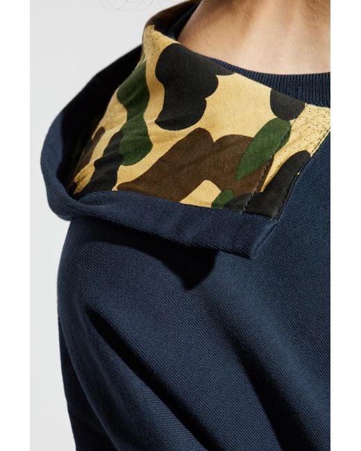 A Bathing Ape Blue Sweatshirt With Logo for men